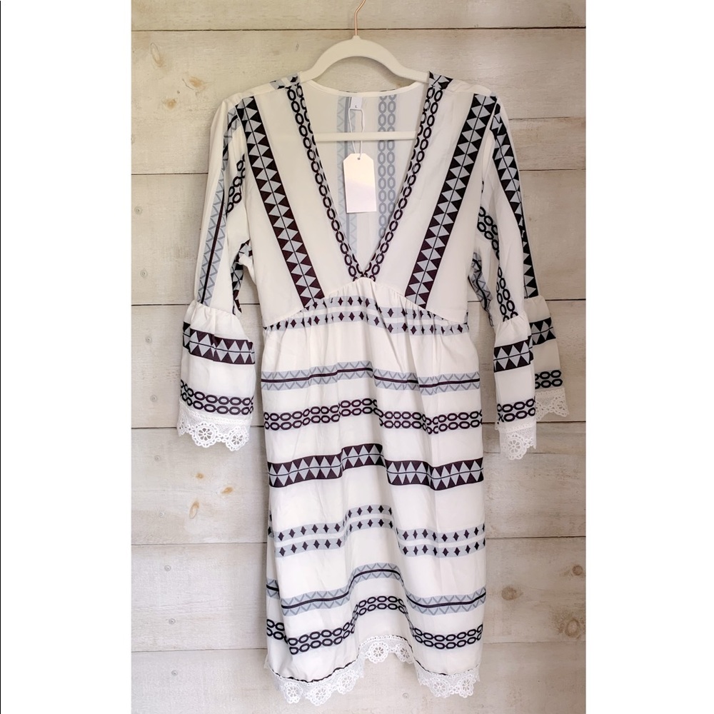 Flirty graphic Boho dress